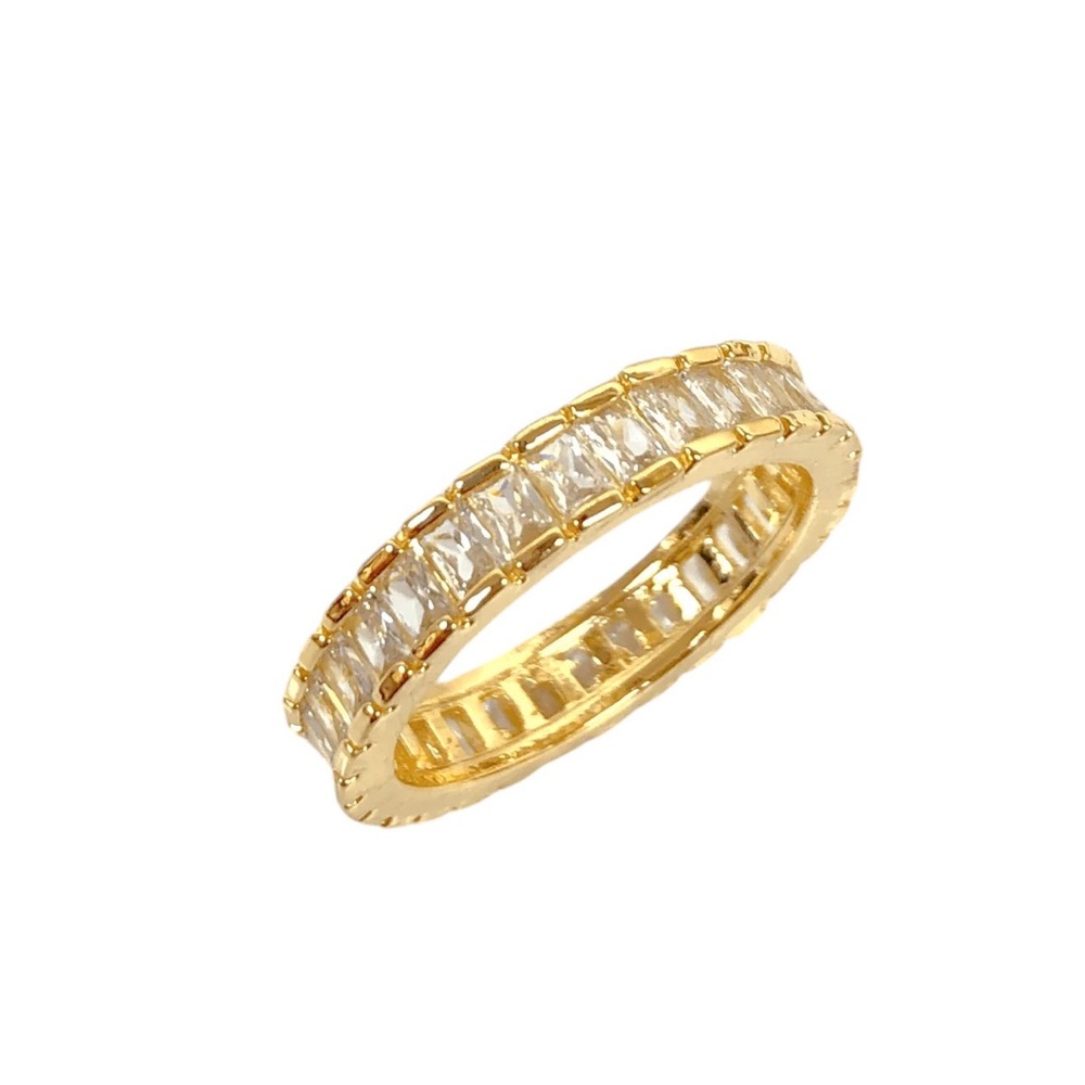 Gold Filled CZ Eternity Band Ring